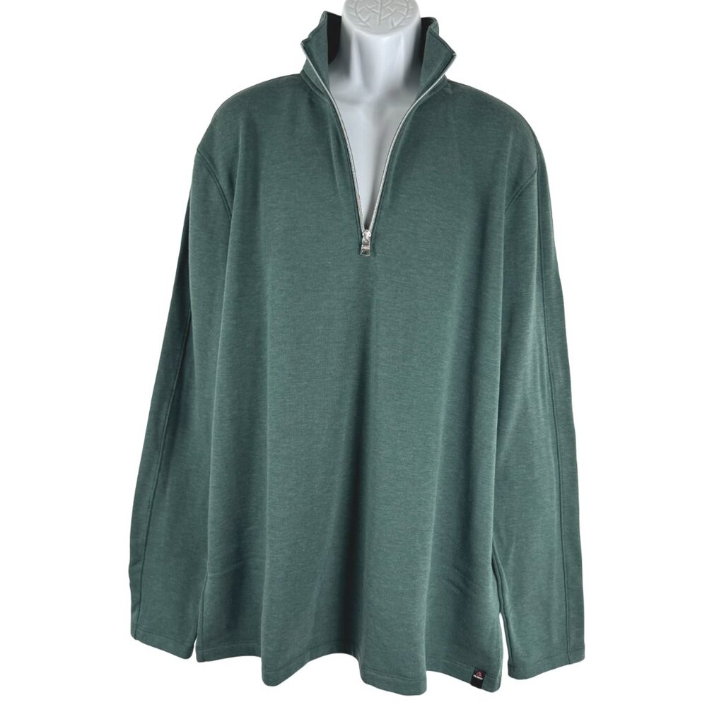 Banana Republic Polartec Half Zip Pullover Mens 2XLT Green Solid‎ NWT TP-3533